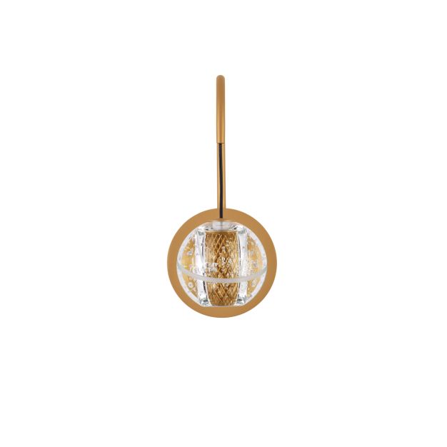Nova Luce Licio - applique murale - Ø 12 x 26 cm - 4W LED inclus - or