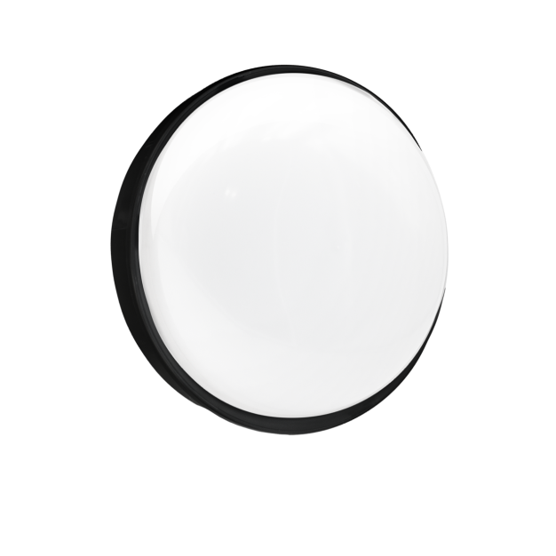 Century Italia Simply - lampe murale/plafonnier - Ø 22,2 x 6,9 cm - 24W LED inclus - IP65 - noir