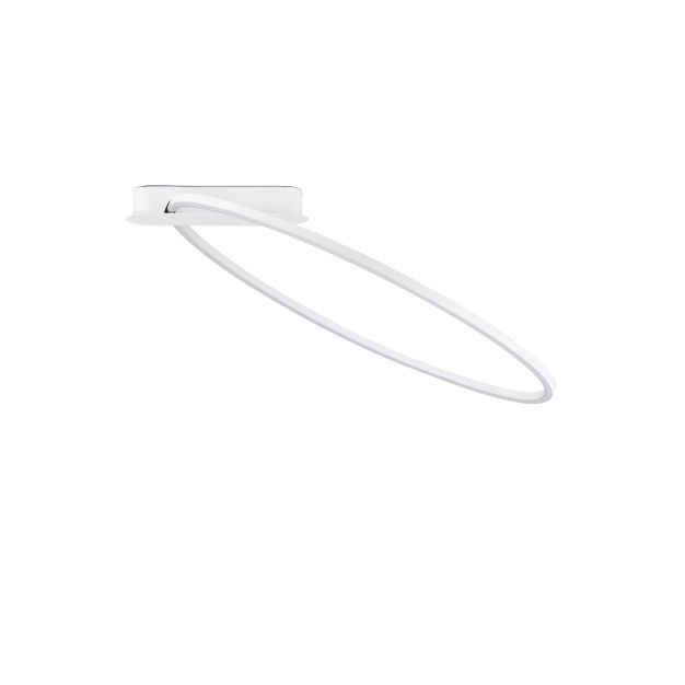 Nova Luce Kiklos - plafonnier - Ø 64 x 30 cm - 30W dimmable LED inclus - blanc sablé