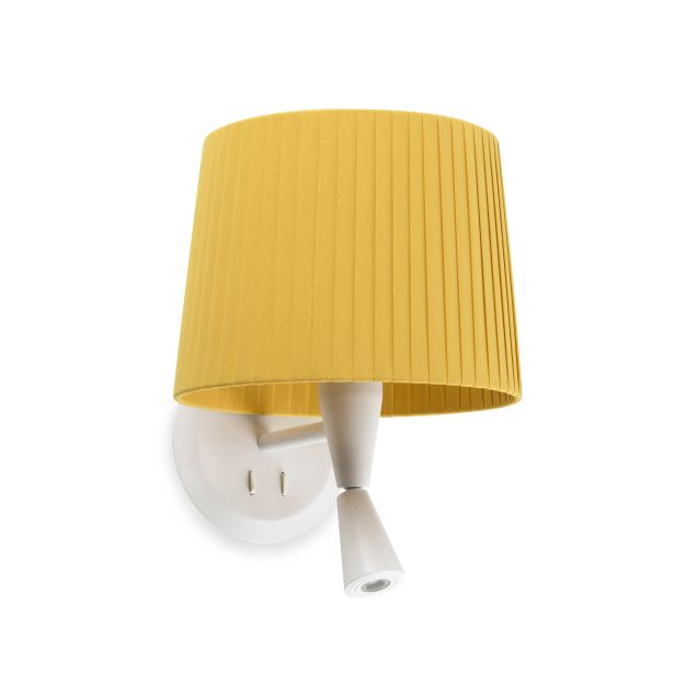 Faro Samba - applique murale avec interrupteur - 21,5 x 19 x 17,3 cm - 3W LED inclus - blanc et jaune