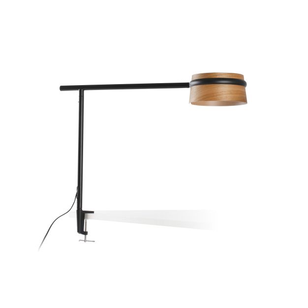 Faro Loop - lampe de table - 65 x 22 x 45 cm - 6W dimmable LED inclus - noir et marron