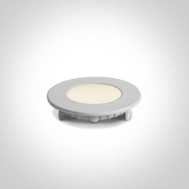 ONE Light Round Recessed Panels CCT V - spot à encastrer - Ø 85 mm, Ø 70 mm à encastrer - 3W LED inclus - blanc - couleur de lumière réglable