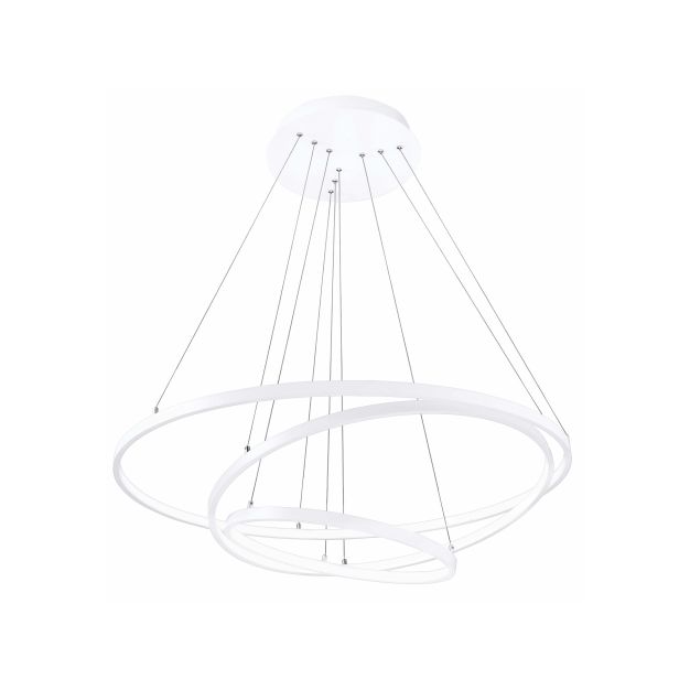 Nova Luce Dea - lampe suspendue - Ø 80 x 120 cm - 145W LED dimmable inclus - blanc mat
