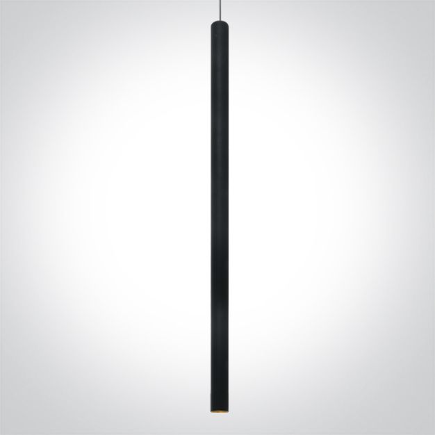 ONE Light Pendant Tubes - lampe suspendue - Ø 2,6 x 120 cm - 6W LED inclus - noir