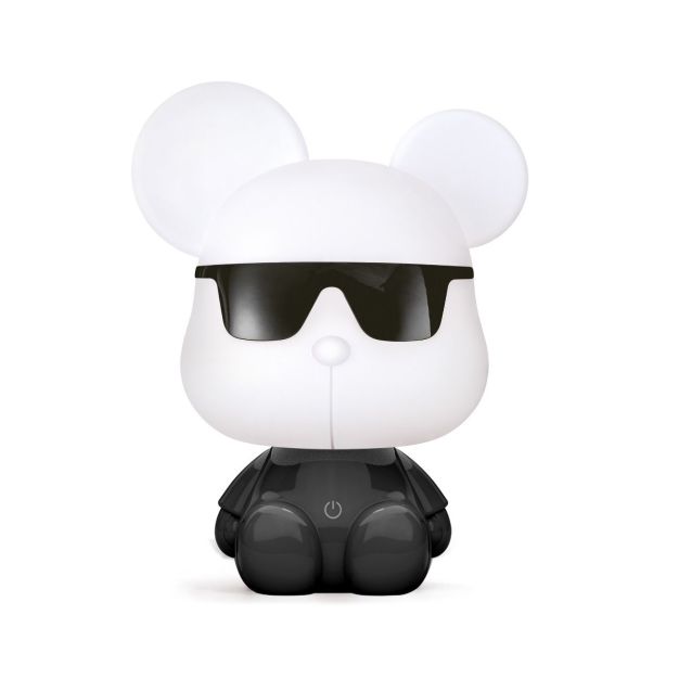 Zuma Line Animals Mouse - lampe de table - 17,5 x 29,5 cm - 3W dimmable led inclus - noir blanc