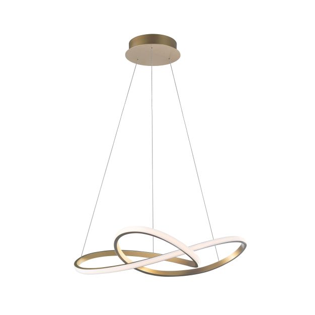 Nova Luce Fusion - lampe suspendue - Ø 72 x 150 cm - 53W LED inclus - laiton doré