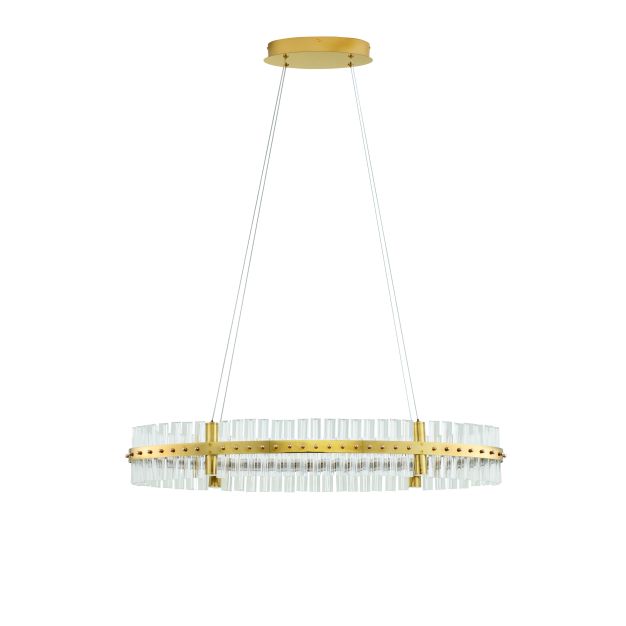 Nova Luce Kezo - lampe suspendue - Ø 90 x 130 cm - 45W dimmable LED incl. - or