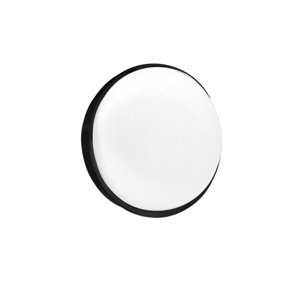 Century Italia Simply - lampe murale/plafonnier - Ø 16,6 x 6,3 cm - 16W LED inclus - IP65 - noir