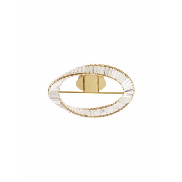 Nova Luce Aurelia - plafonnier - Ø 60 x 15 cm - 35W LED dimmable inclus - or