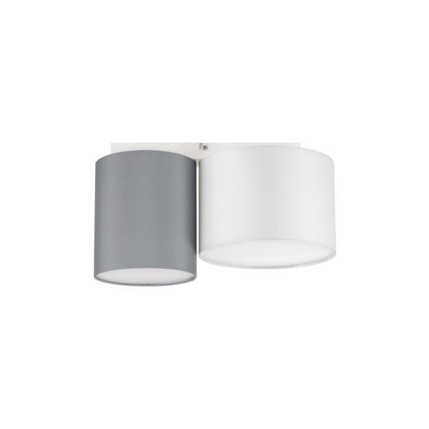 Nova Luce - Bryson - plafonnier - 35 x 20 x 17 cm - blanc et gris