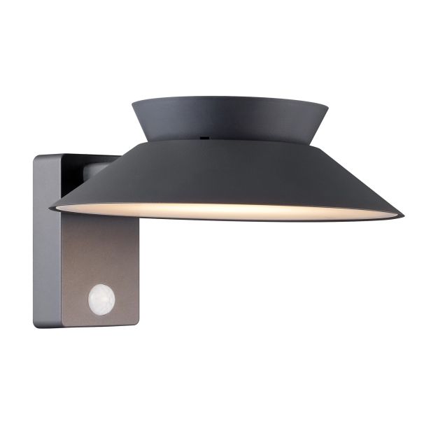Nordlux Justina - applique solaire extérieure avec détecteur de mouvement - 28,5 x 23 x 14,5 cm - 5W LED inclus - IP44 - anthracite