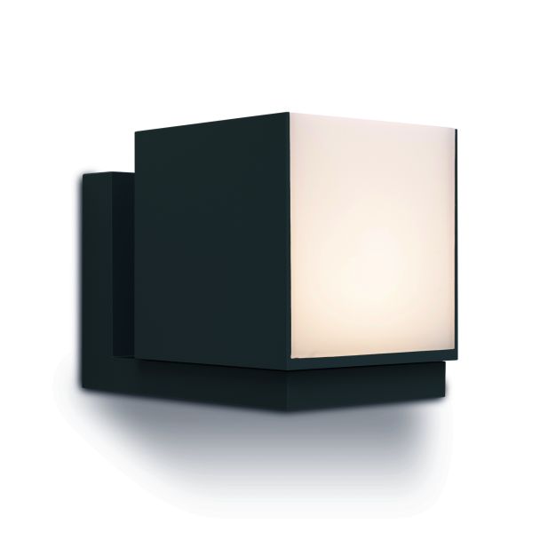Lutec Cuba - applique murale extérieure - 10 x 14,8 x 11,6 cm - 12,2W LED inclus - IP54 - noir