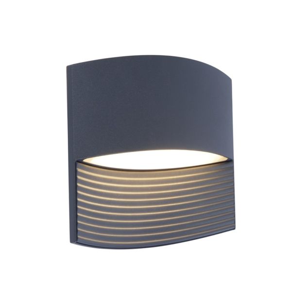 Lutec Lotus - applique d'extérieur - 18 x 64 x 14 cm - 11W LED inclus - IP54 - gris foncé