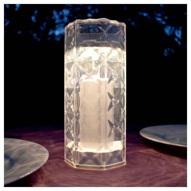 New Garden Jack 20 Lux - lampe de table rechargeable - Ø9,4 x 20 cm - 1W LED inclus - IP54 - transparent