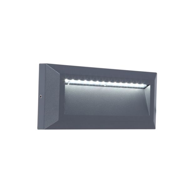 Lutec Helena I - applique d'extérieur - 23 x 3 x 10 cm - 11W LED inclus - IP54 - gris foncé