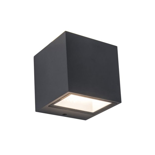 Lutec Gemini - Applique d'extérieur - 8,8 x 8,6 x 8,5 cm - 9W LED inclus - IP54 - gris foncé
