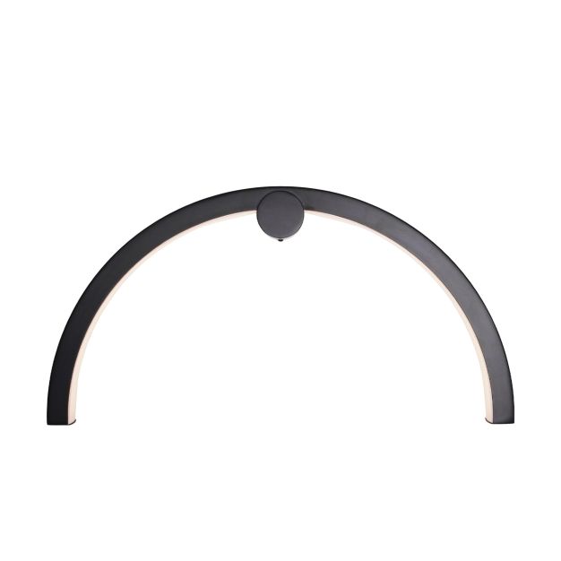 Maxlight Trio Arc - applique murale en saillie - 60 x 11 x 30 cm - 16W LED inclus - IP44 - noir