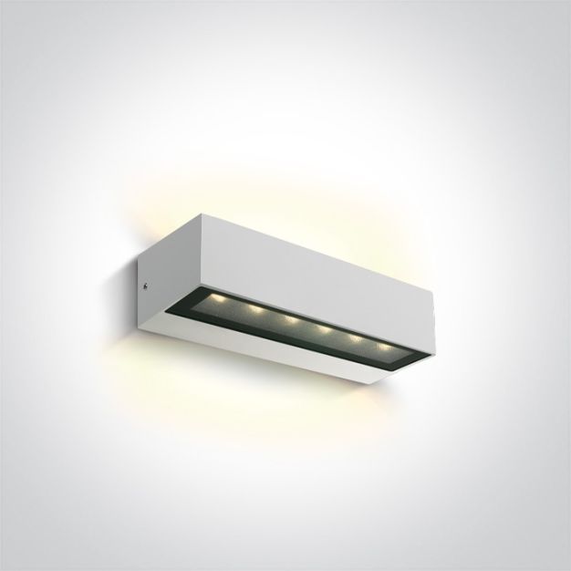 ONE Light Linear Outdoor Series Double Sided - applique murale - 22,2 x 7 x 5 cm - 2 x 6W LED inclus - IP65 - blanc