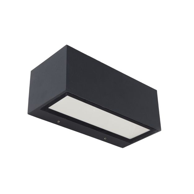 Lutec Gemini - Applique d'extérieur - 22 x 10 x 8 cm - 21W LED inclus - IP54 - gris foncé - blanc