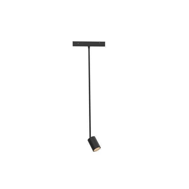 Nova Luce Ultra Slim - lampe suspendue sur rail - Ø 4,5 cm x 60 cm - 5W LED inclus - noir
