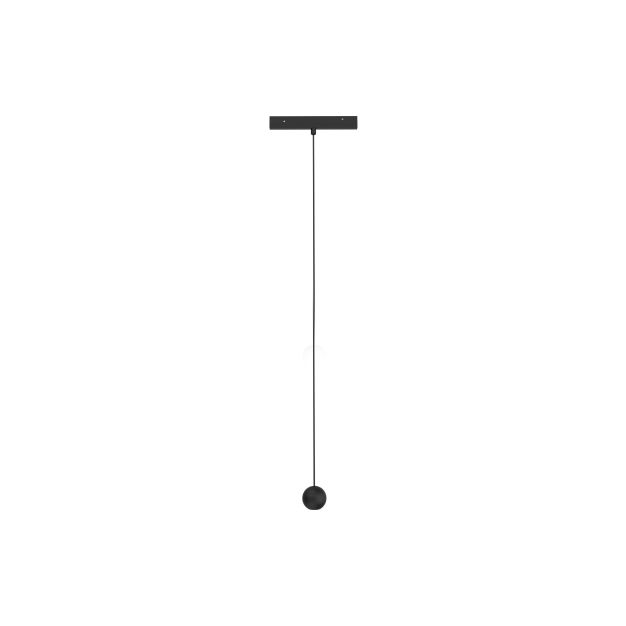 Nova Luce Ultra Slim - lampe suspendue sur rail - 19,5 x 3,4 cm - 12W LED inclus - couleur de lumière blanc chaud - noir