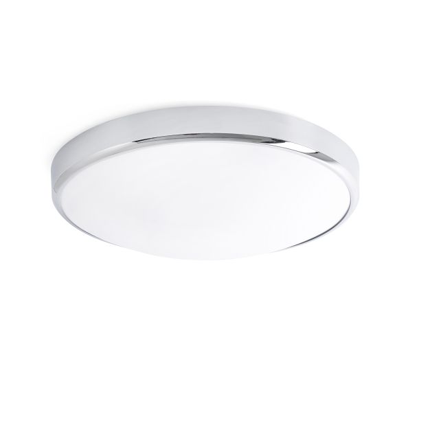 Faro Kao - plafonnier - Ø 37 x 12 cm - 35W LED inclus - IP44 - chrome brillant