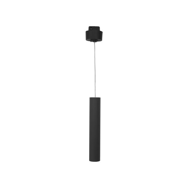 Nova Luce Buxton L - lampe suspendue pour système de rail magnétique - 3,2 x 3,2 x 150 cm - 10W TRIAC LED dimmable inclus - noir sable