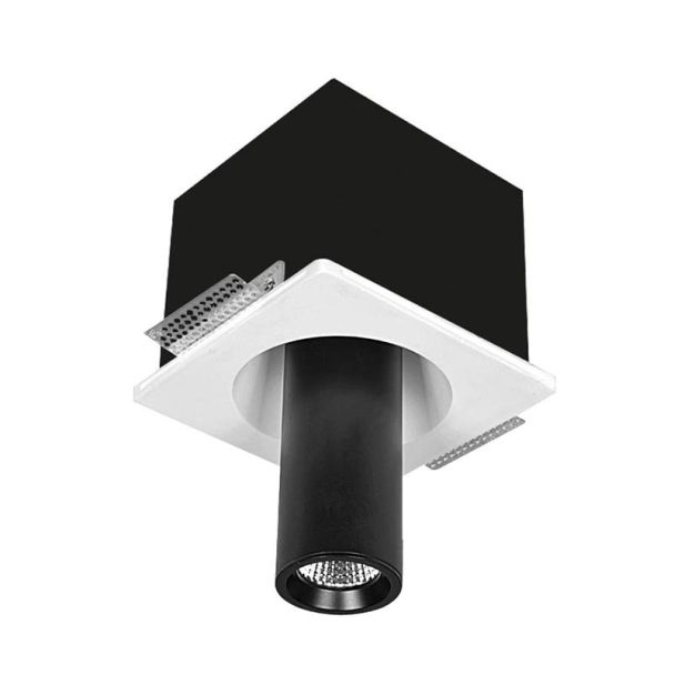 Nova Luce Giacomo - spot encastrable - 155 x 155 mm, 158 x 158 mm format encastrable - noir