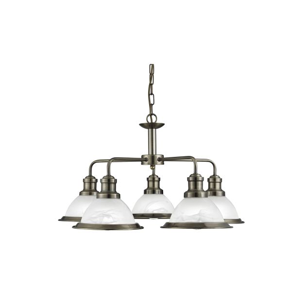 Searchlight Bistro - lampe suspendue - Ø 63 x 88 cm - laiton antique