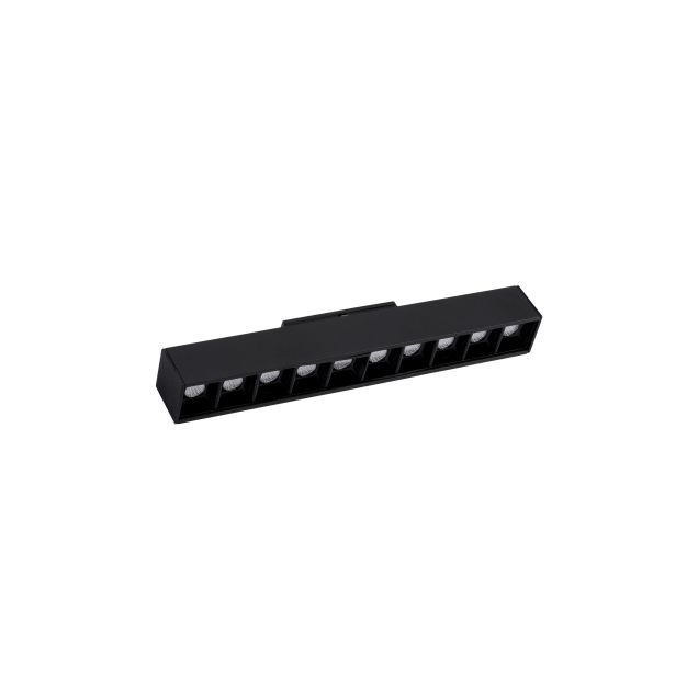 Nova Luce Buxton L - luminaire pour système de rail magnétique - 26,9 x 3,5 x 5,1 cm - 15W TRIAC LED dimmable inclus - noir sable