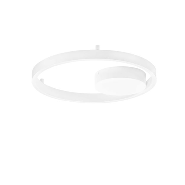 Nova Luce Hedra - plafonnier - Ø 40 x 5 cm - 40W dimmable LED inclus - blanc sablé