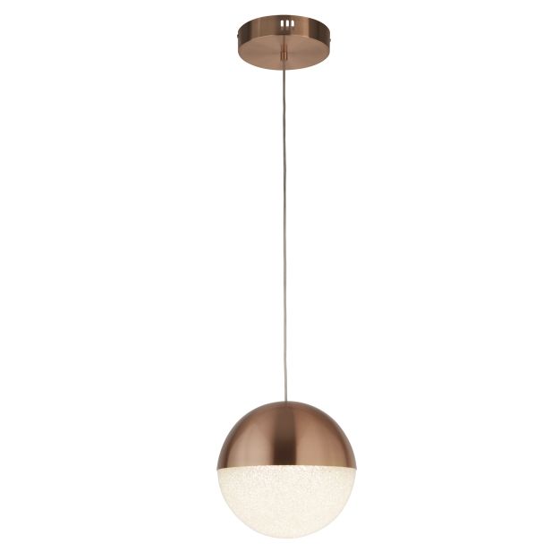 Searchlight Marbles - lampe suspendue - Ø 25 x 150 cm - 22W LED dimmable inclus - cuivre