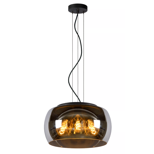 Lucide Olivia - lampe suspendue - Ø 40 x 156 cm - fumé