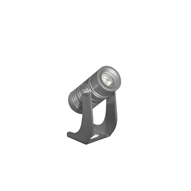 Century Italia Blaze - spot au sol - 7,3 x 2,7 x 8,7 cm - 3W LED inclus - IP67 - gris - couleur de lumière blanc chaud