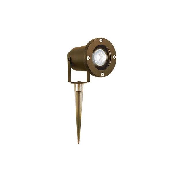 Searchlight Spikey II - spot de sol sur pic - 13 x 29 cm - IP65 - brun rustique