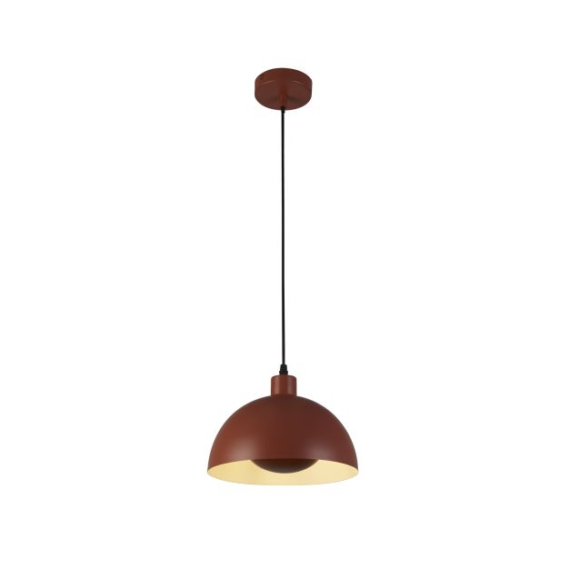 Searchlight Mars - lampe suspendue - Ø 25 x 150 cm - orange brûlé et crème
