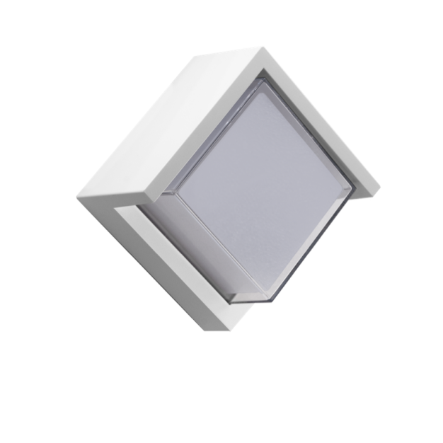 Century Italia Pura - lampe murale/plafonnier - 16 x 16 x 10 cm - 10W LED inclus - IP65 - blanc
