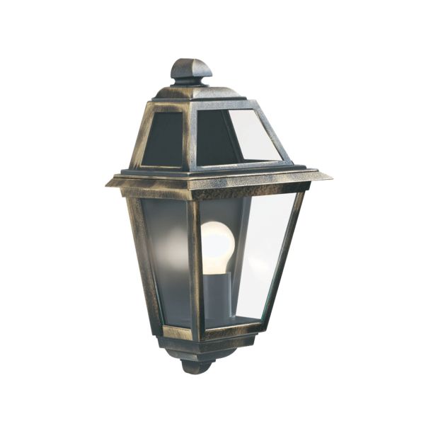 Searchlight New Orleans - applique d'extérieur - 25 x 39,2 cm - IP44 - noir et or