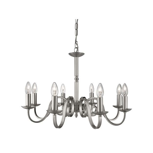Searchlight Richmond - lustre - Ø 65 x 94 cm - argent satiné