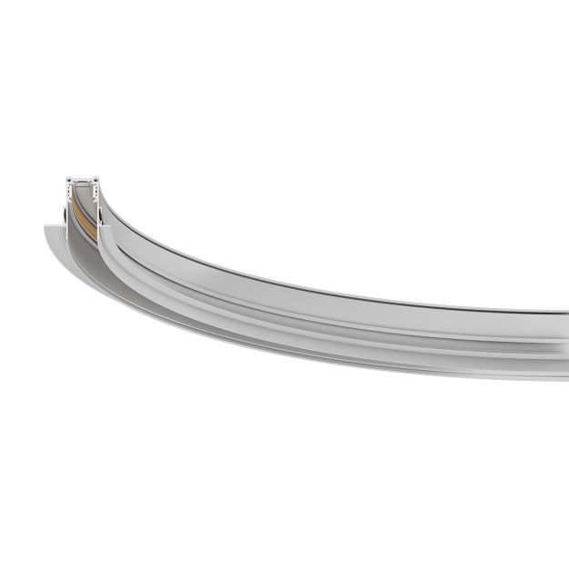 VK Lighting Eiva - système de rail magnétique - Profil encastré courbé R40 pour plaques de plâtre de 12 mm - 5,48 x 5,25 cm - dimmable DALI - blanc