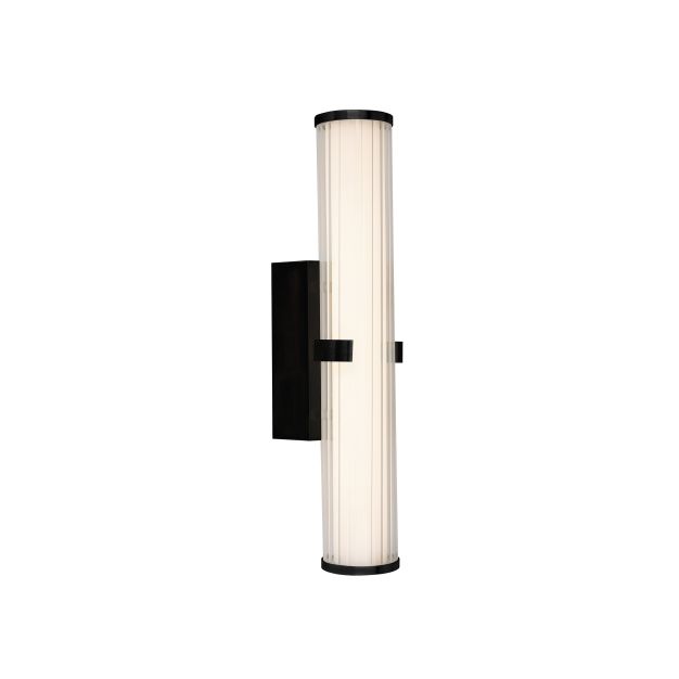 Searchlight Clamp - applique murale - 43 x 8,5 cm - 18W LED dimmable inclus - IP44 - noir et transparent