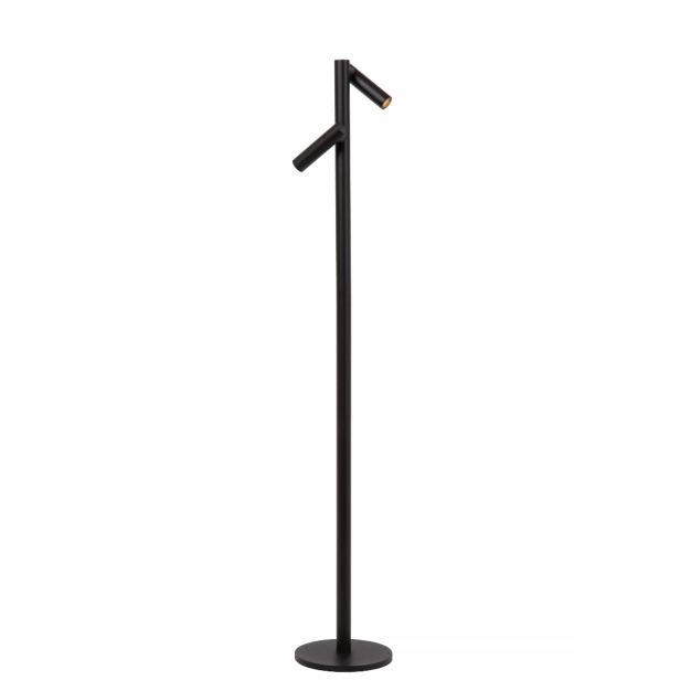 Lucide Antrim - Lampe de lecture rechargeable 2L - Ø 20 x 120 cm - 2 x 2,2W LED dimmable inclus - IP54 - Avec station de charge sans fil - noir