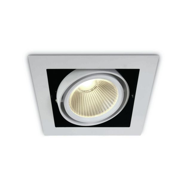 ONE Light COB Box Type Shop - spot à encastrer - 185 x 185 mm, 160 x 160 mm taille d'encastrement - 30W LED inclus - blanc - couleur de lumière blanche