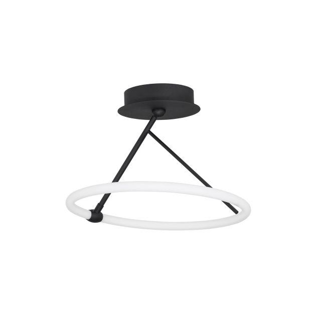Nova Luce Janus - lampe suspendue - Ø 38 x 37 cm - 21W LED inclus - noir sable