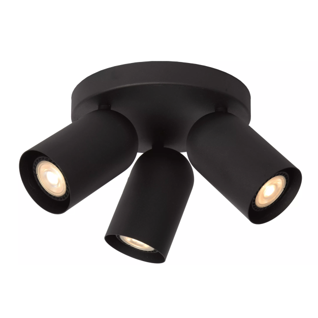 Lucide Punch - spot en saillie - Ø 21 x 9,5 cm - noir