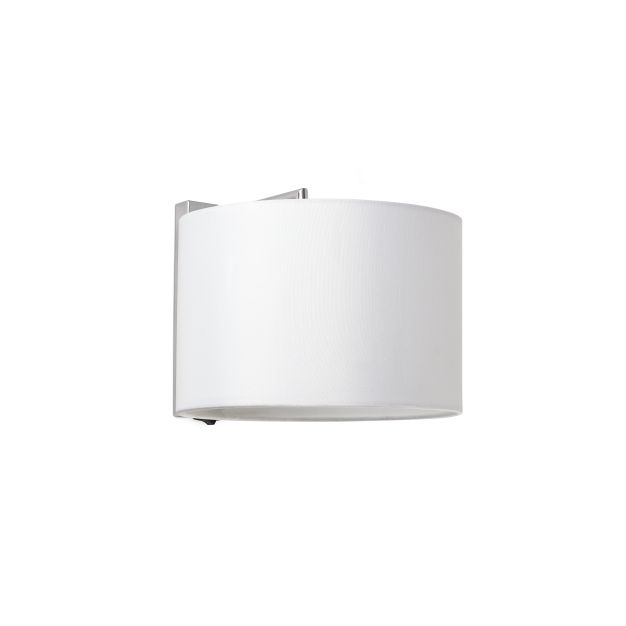 Faro Sahara - applique murale avec interrupteur - 20 x 25 x 21 cm - blanc et chrome
