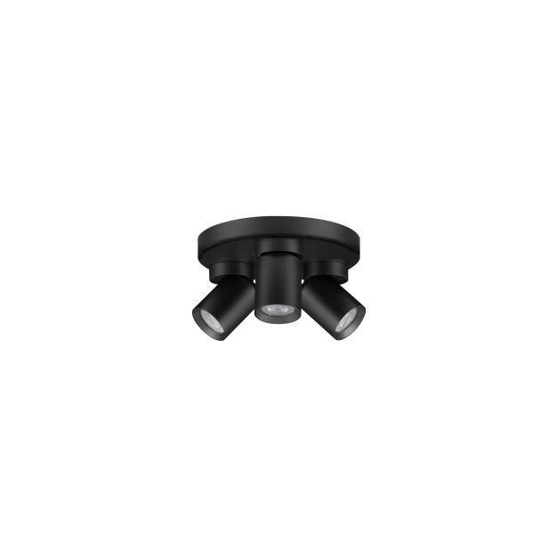 Nova Luce Amecy - spot en saillie 3L - Ø 22 x 12,5 cm - noir sablé