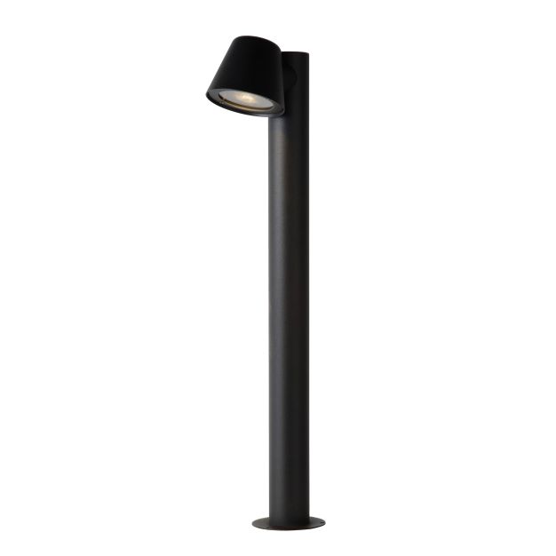 Lucide Dingo - lampe de jardin - 18 x 70 x 11 cm - 5W dimmable LED inclus - IP44 - anthracite