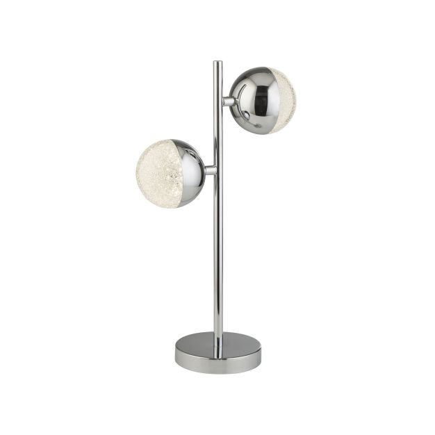 Searchlight Marbles - lampe à poser - Ø 13 x 45 cm - 5W LED inclus - chrome