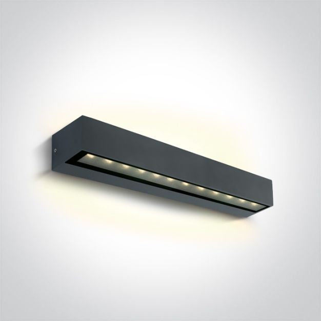 ONE Light Linear Outdoor Series Double Sided - applique murale - 38 x 7,6 x 6,6 cm - 2 x 10W LED inclus - IP65 - anthracite